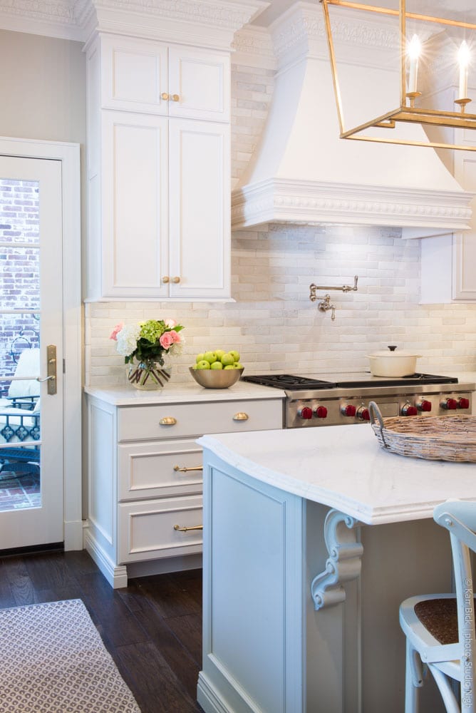 kitchen remodel white, gold accents