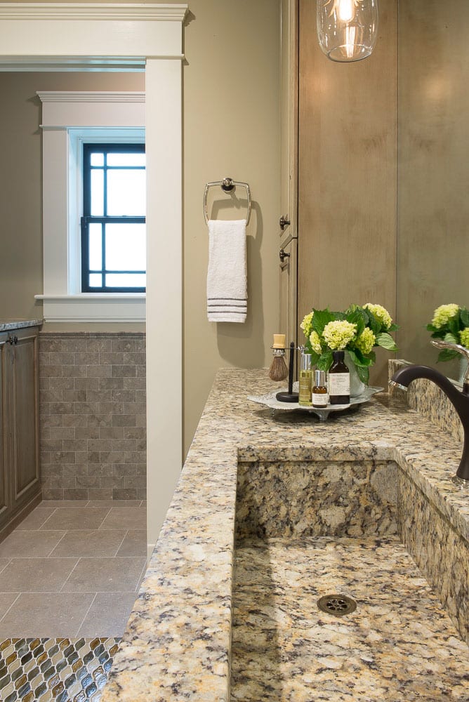 bathroom remodel granite sink