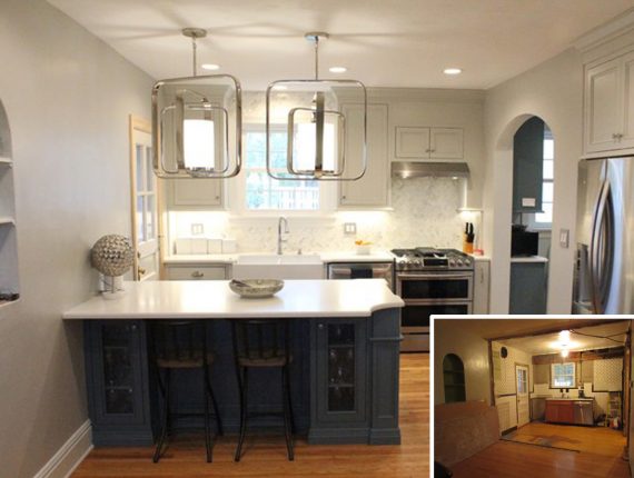 Nice small kitchen remodel with island Before After Small Kitchen Remodel Karr Bick Bath