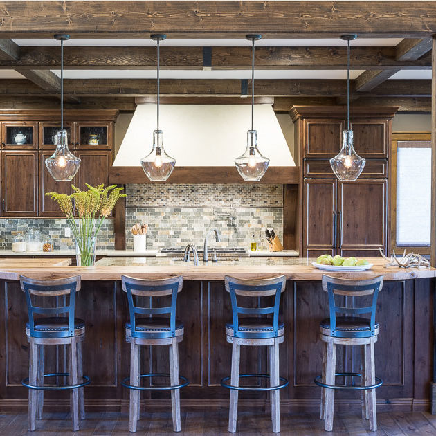 Kitchen Island 2 Levels rustic montana lodge kitchen - karr bick kitchen & bath Kitchen Island 2 Levels rustic montana lodge kitchen - karr bick kitchen & bath