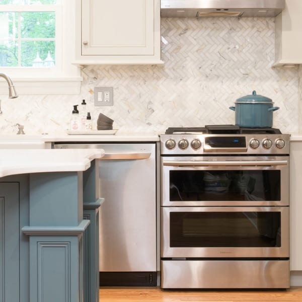 Blue and Grey Cabinets