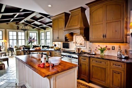 Kitchen Remodel with wood and beams