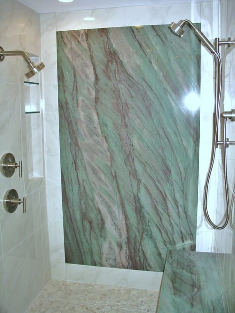 solid granite shower