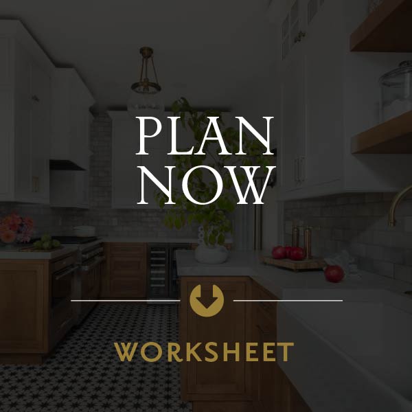A graphic with white text that reads "Plan Now" with an arrow pointing down to the text "worksheet"
