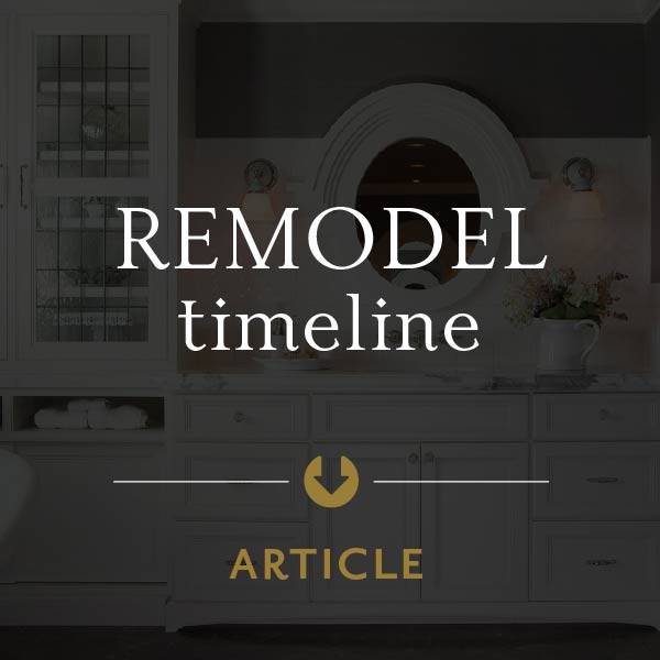 A graphic with white text that reads "Remodel timeline" with an arrow pointing down to the text "worksheet"