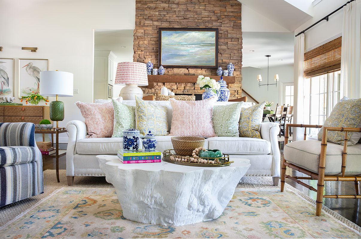 Bright coastal living room