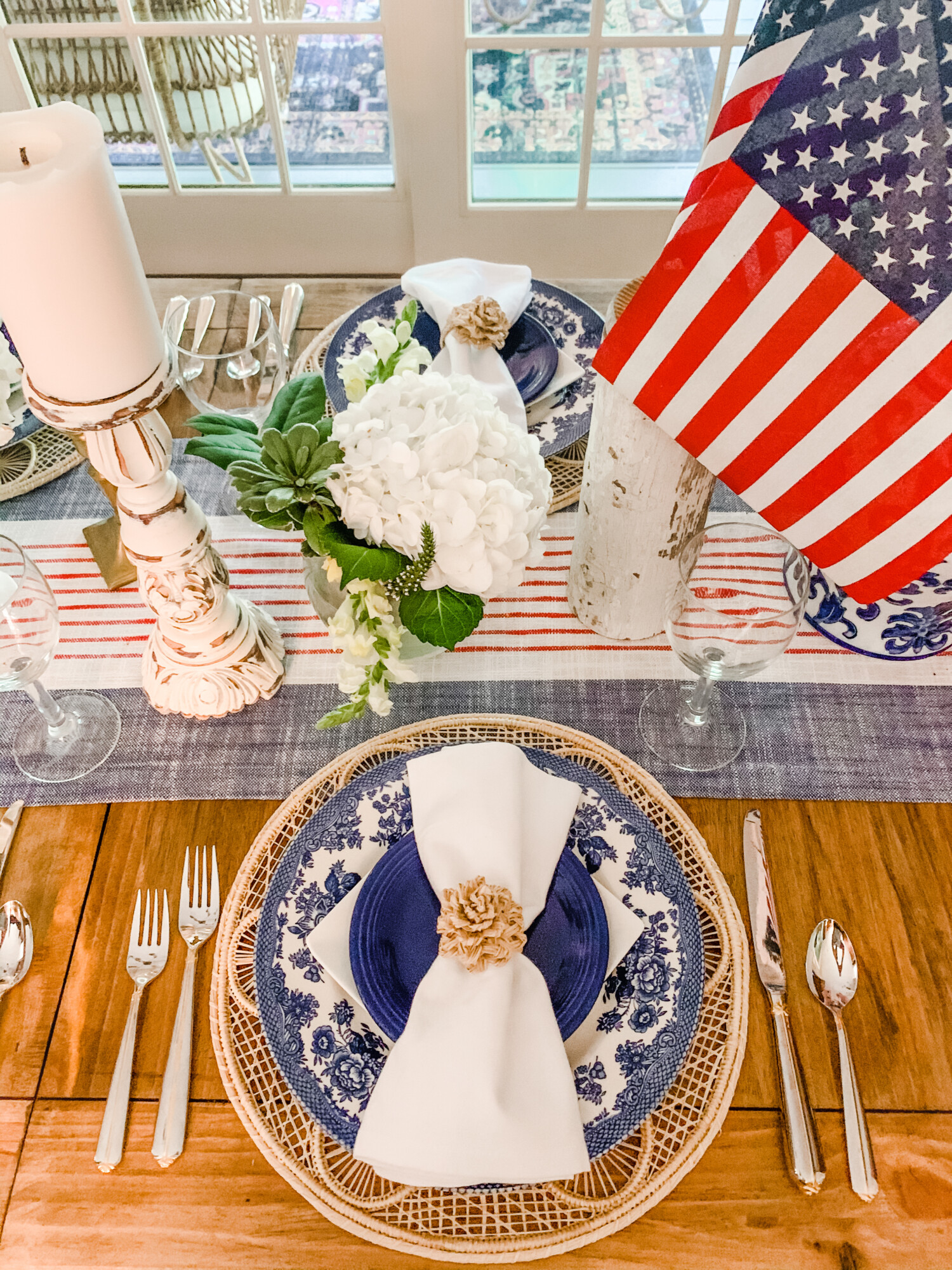 patriotic table setting by Karr Bick