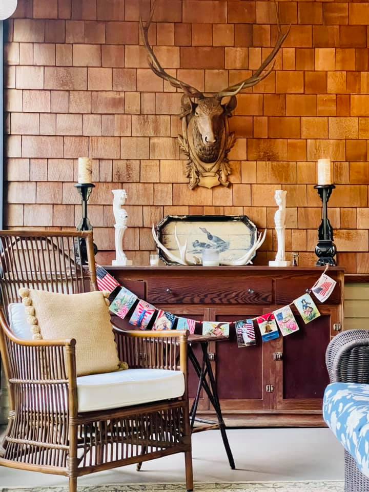Vintage looking mantle decor by Karr Bick