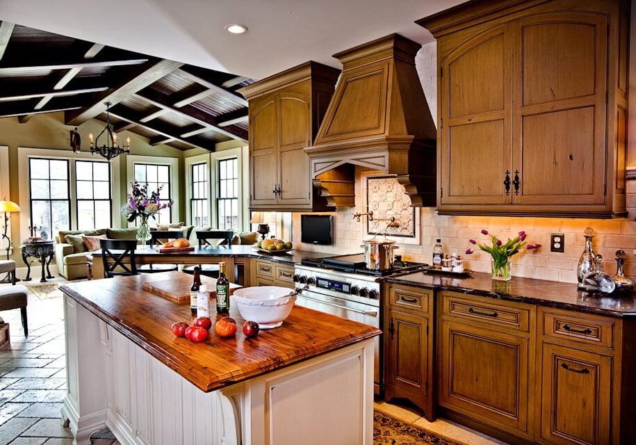 Kitchen Remodel Monroe House Kitchen Remodel with wood and beams