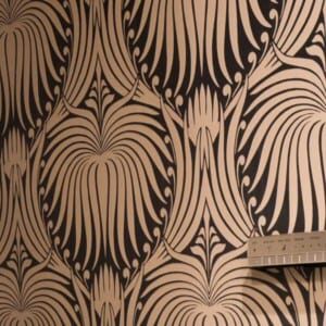 Sherwood-Dr-design-elements-2 close up of grey and cream patterned wallpaper
