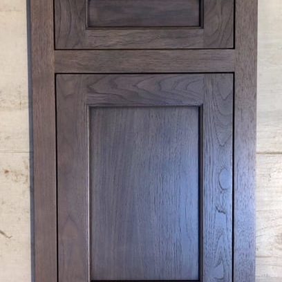 stained cabinet finish
